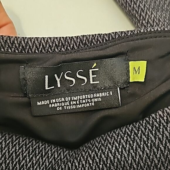 Lysse Center Seam Ponte Leggings Charcoal Chevron M - Picture 6 of 7